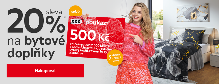 TeaserSleva 20 % na bytové doplňky