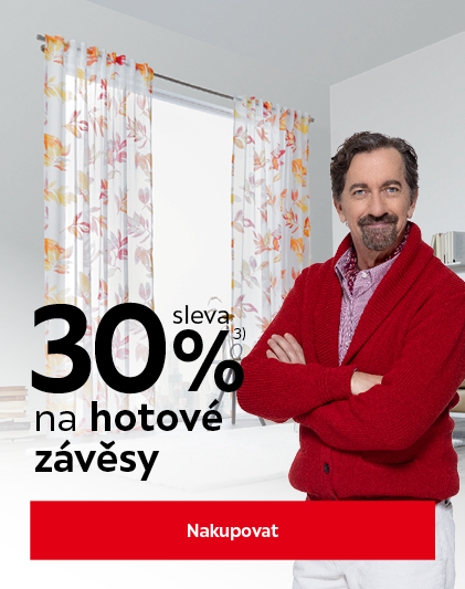 Sleva 30 % na hotové závěsy