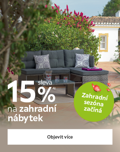 Sleva 15 % na zahradní nábytek