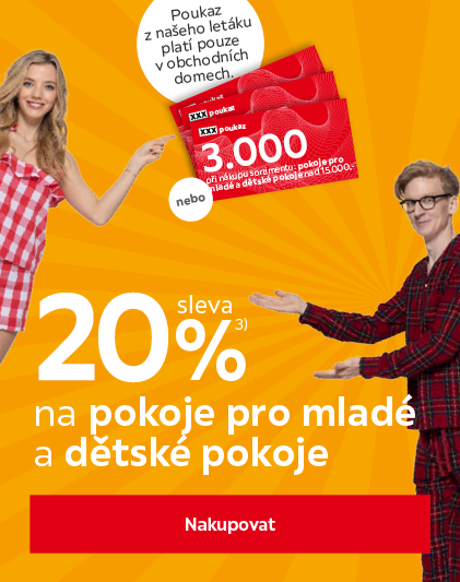 Sleva 20 % na dětské pokoje