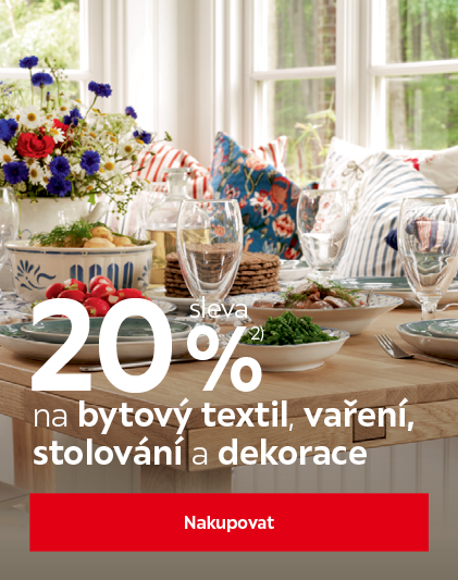 Sleva 20 % na bytový textil